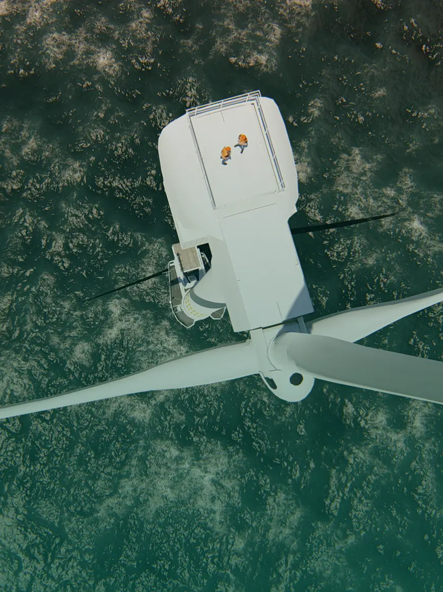Offshore-Windrad Mission